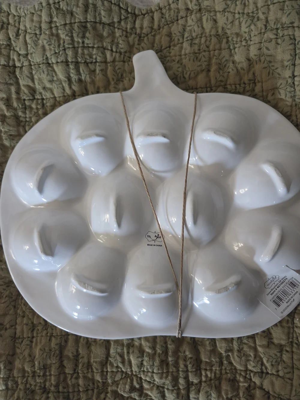 Mud Pie- Fall egg holder with appetiz er fork.